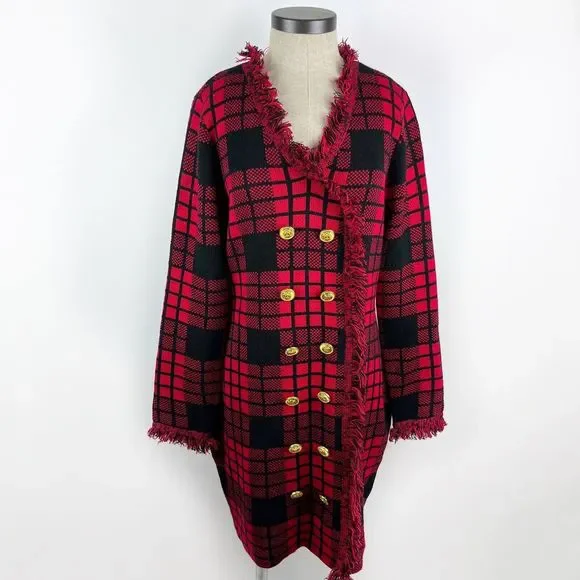 fitted lace wedding dress All I Want Red Tartan Plaid Midi Dress, Medium - The Mint Julep Boutique main image 0